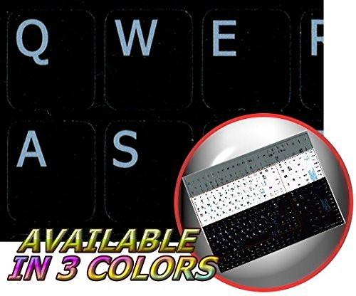 4Keyboard English UK Notebook Non-Transparent Black Keyboard Stickers