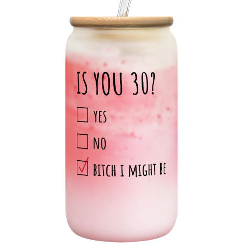 30th Birthday Gifts for Her - Happy 30th Birthday Decorations for Women - 30 Birthday Gifts for Women Presents - Funny 1993 30 Year Old Birthday Gifts for Wife, Friend, Coworker, Sister - Can Glass 30th Birthday Gifts for Her - Happy 30th Birthday Decorations for Women - 30 Birthday Gifts for Women Presents - Funny 1993 30 Year Old Birthday Gifts for Wife, Friend, Coworker, Sister - Can Glass