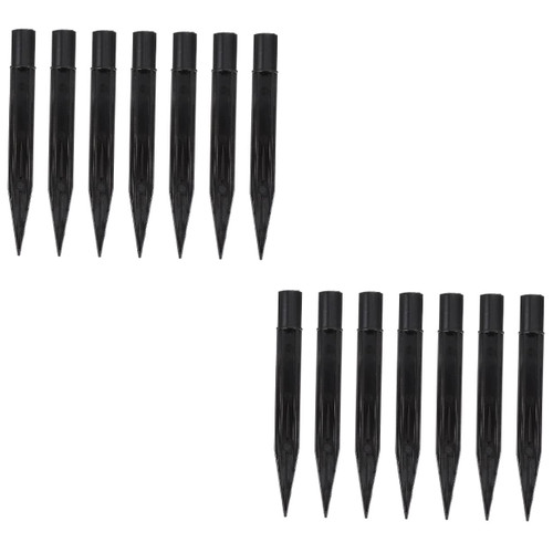 Happyyami 20 pcs Land Candy Cane Stakes Reinforced Ground Spikes Light Stakes Lights Replacement Stakes Black Candy Canes Ground Spikes Stakes Outdoor Light Plastic Insert into The Ground