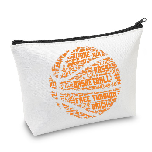 CMNIM Basketball Gifts for Girls Basketball Makeup Bag Basketball Players Coach Team Inspired Gift Sport Basketball Mom Gift (Basketball Symbol MB) CMNIM Basketball Gifts for Girls Basketball Makeup Bag Basketball Players Coach Team Inspired Gift Sport Basketball Mom Gift (Basketball Symbol MB)