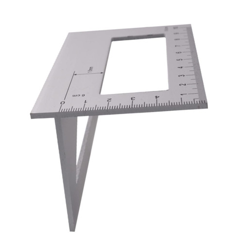 STAHAD Multifunctional Square Straight Measuring Tool Bevel Woodworking Ruler Digital Protractor Carpenter Angle Ruler 45/90 Degree Miter Gauge T Square 3D Aluminum Alloy Saddle Cross