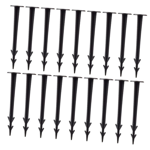 INOOMP 50pcs Ground Nail Turf Nails Tent Stakes Plastic Mulch Outdoor Fake Grass Fabric Pegs Artificial Turf Pegs Tent Nails Camping Peg Tent Pegs Storage Artificial Grass Garden Net Lawn