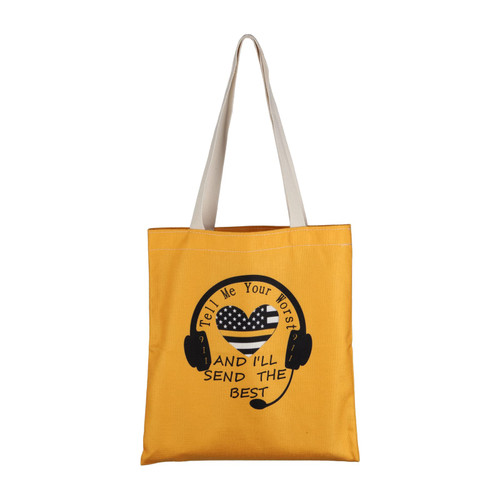 CMNIM 911 Dispatcher Accessories Tote Bag Emergency Dispatcher Gift for 911 Operators Workers Responder Reusable Shopping Bag (911 Dispatcher Tote Bag)