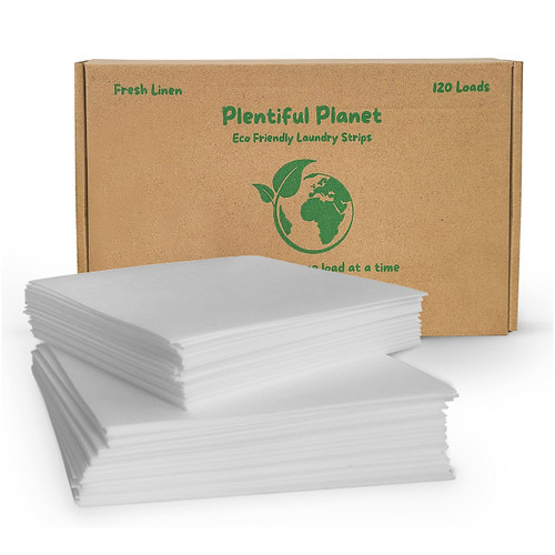 Laundry Detergent Sheets by Plentiful Planet -BULK Pack of 60 Sheets, 120 Loads - Best Replacement for Earth Breeze Laundry Sheets, Replacement for Dropps Laundry Detergent, All Laundry Detergent Pods