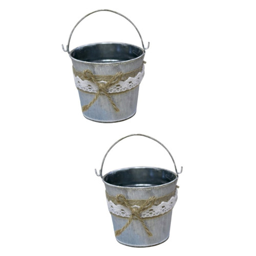 Happyyami 2pcs Milk Can Vase Tin Flower Planter Vintage Plant Pot Metal Flower Vase Farmhouse Flower Vase Rustic Jug Vase Desk Decorative Plants Decor Iron Flower Pot Dried Flowers Container