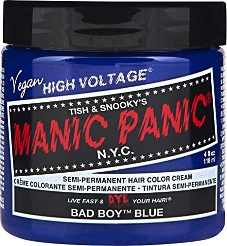 Manic Panic Semi-permanent Hair Color Cream, Bad Boy Blue