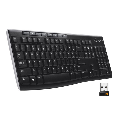Logitech Wireless Keyboard K270 with Long-Range Wireless (Renewed)