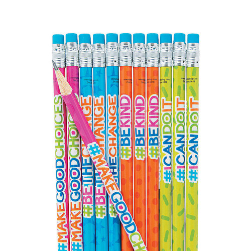 Fun Express Good Character Hashtag Pencils - 24 Pieces - Educational And Learning Activities For Kids Fun Express Good Character Hashtag Pencils - 24 Pieces - Educational And Learning Activities For Kids