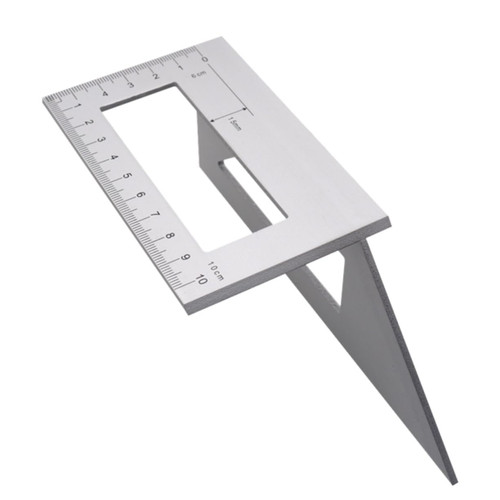IWOWHERO Multifunctional Square Portable Crossed- Out Tool Precision Ruler Precision Tools Machinist Square Cross Stencil Scribing Angle Ruler Aluminum Alloy Carpentry Ruler Number 3D