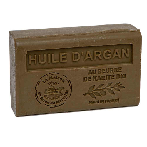 Maison du Savon de Marseille - French Soap made with Organic Shea Butter - Argan Oil Fragrance - 125 gram Bar