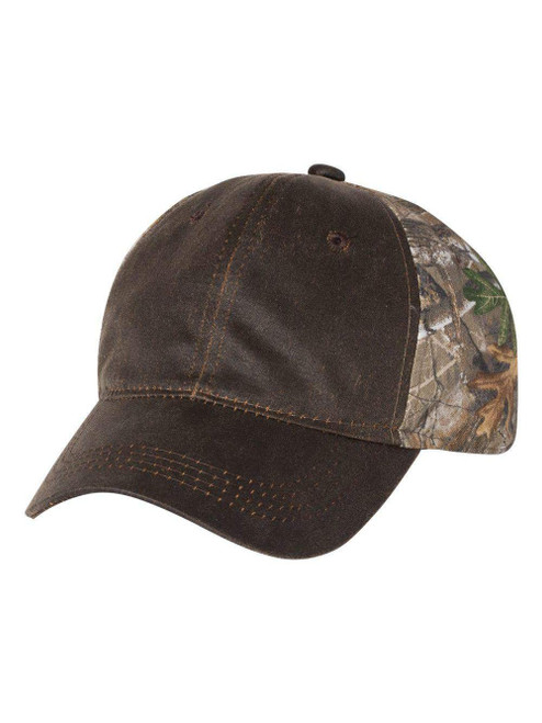 Outdoor Cap Weathered Camo Cap One Size Brown/ Realtree Edge Crown
