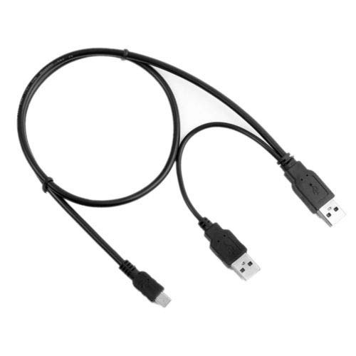 USB Y Charger Data Sync Cable Cord Lead Maxtor 2.5" Portable Hard Drive Disk