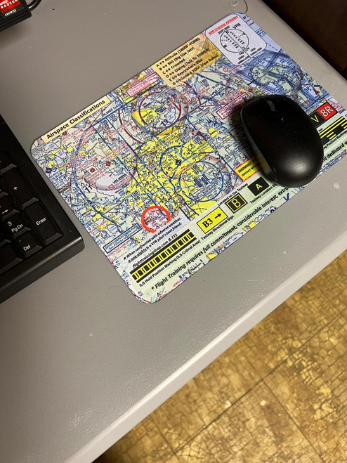 Pilot & Aviator Mouse Pad designed with VFR Sectional Chart Number