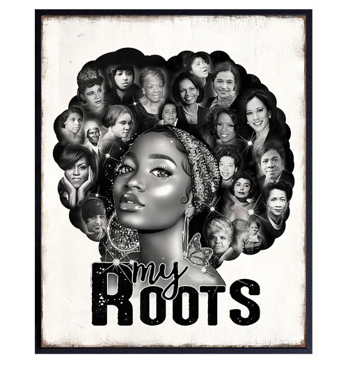 Black Art - African American Art - Black women famous African Americans - Black pride Classroom Decorations - Black History Month Poster - Afro Black Culture Wall Art & Decor - Black Girl Magic 8x10