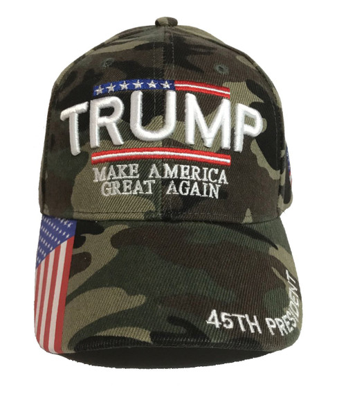 Donald Trump 2024 Hat - Make America Great Again 3D Embroidery American Flag Donald Trump MAGA Baseball Cap - Camo
