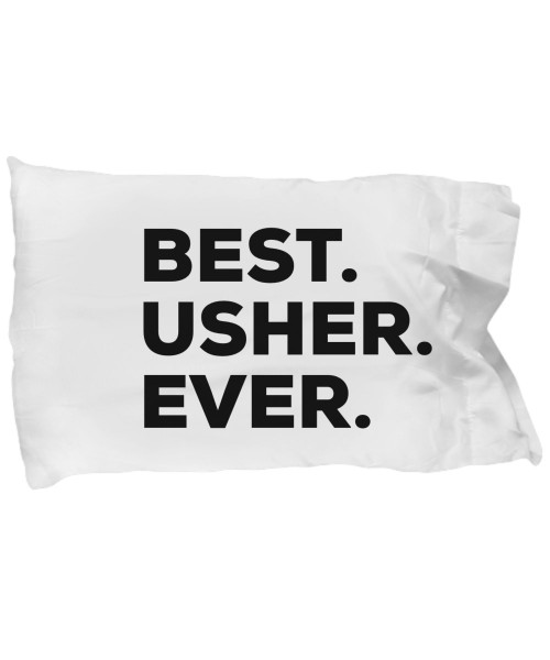Usher Pillow Case - Best Usher Ever - Usher Gifts for Kids Church Wedding Men - Thank You