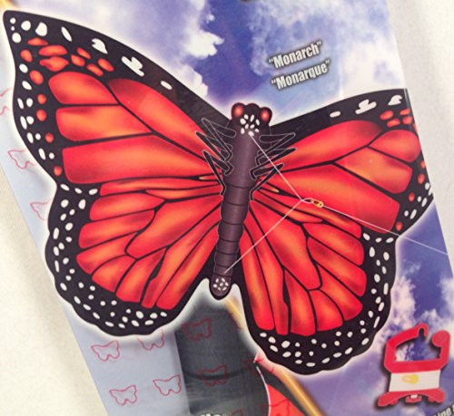 X-Kites 27" Monarch Butterfly Nylon Kite with Handle, Line, QuikClip & SkyTails Included
