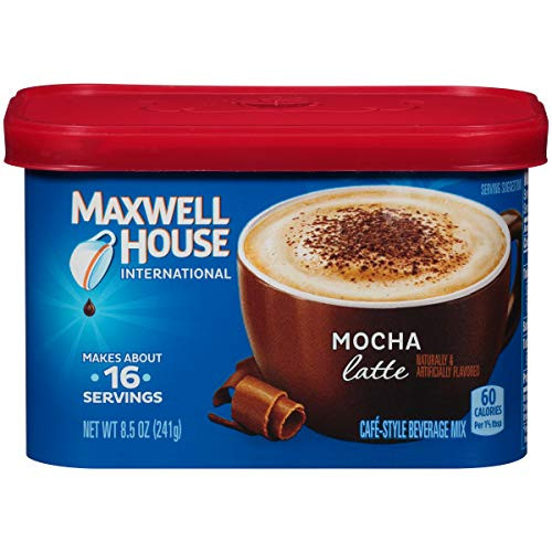 Maxwell House International Cafe Instant Mocha Latte (8.5 oz Canister, Pack of 4)