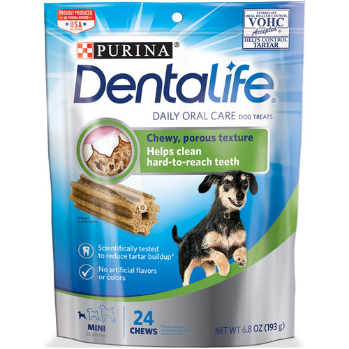 Purina DentaLife Daily Oral Care Mini Dog Treats 24 ct Pouch