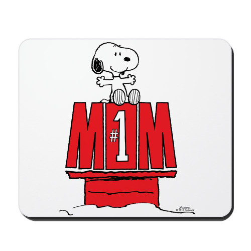 CafePress Snoopy Mom #1 Mousepad Non-Slip Rubber Gaming Mousepad