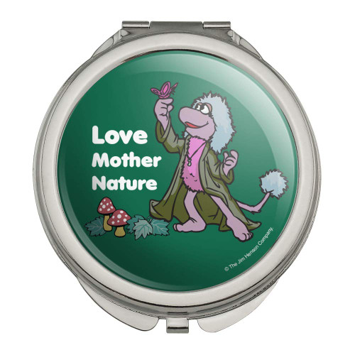 Mokey Love Mother Nature Fraggle Rock Compact Travel Purse Handbag Makeup Mirror