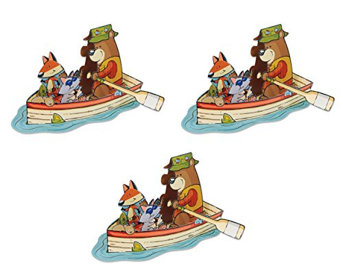 Beistle 54776 3Piece Woodland Friends Centerpieces, 8" x 15", , Multicolored