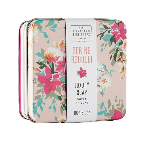 Scottish Soaps Soap In A Tin Floral Spring Bouquet 100g