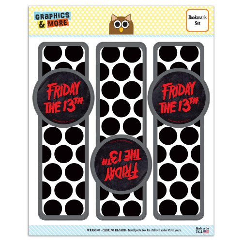 Friday The 13th Logo Set of 3 Glossy Laminated Bookmarks