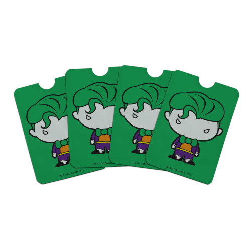 GRAPHICS & MORE Batman Joker Cute Chibi Character Credit Card RFID Blocker Holder Protector Wallet Purse Sleeves Set of 4