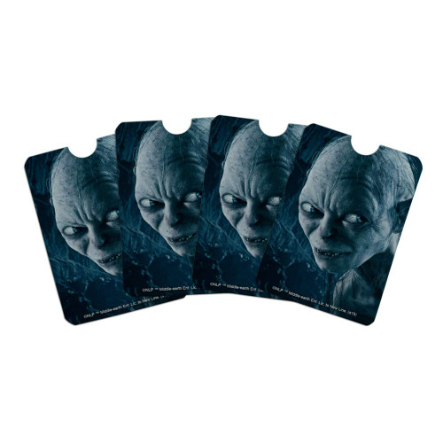 GRAPHICS & MORE THE LORD OF THE RINGS Gollum Character Credit Card RFID Blocker Holder Protector Wallet Purse Sleeves Set of 4