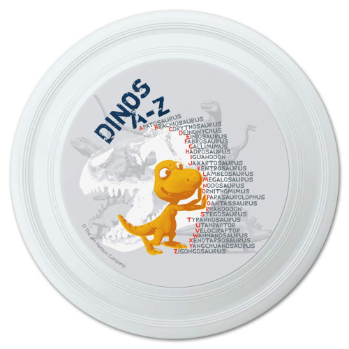 GRAPHICS & MORE Dinosaurs from A to Z Stacked Names Dinosaur Train Novelty 9" Flying Disc