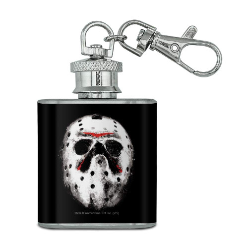 Friday the 13th Jason Mask Stainless Steel 1oz Mini Flask Key Chain