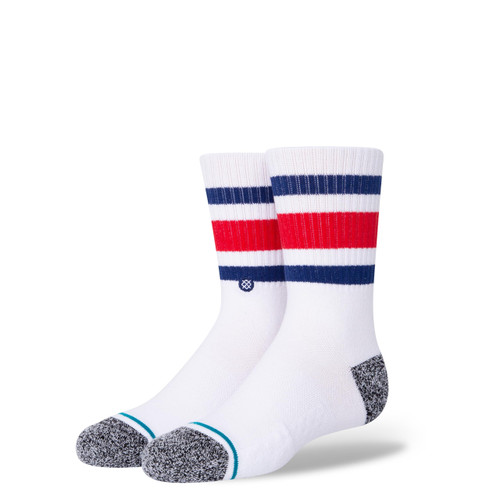 Stance Crew Boyd St Kids Socks (Small, White Blue)