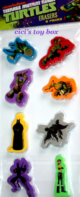 Teenage Mutant Ninja Turtles Erasers, Pack of 8 Ninja Turtles Party Favors