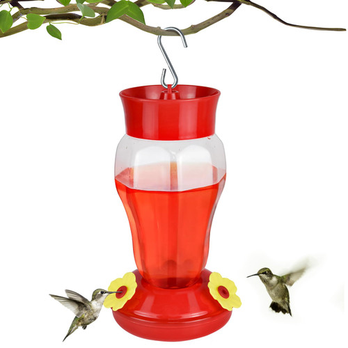 Hummingbird Feeder, Outdoors Hanging Plastic 16 oz Hummingbird Feeders Ant and Bee Proof with 3 Flower Feeding Port, Easy to Fill & Clean Leak-Proof Hummingbird Feeder for Garden Yard Hummingbird Feeder, Outdoors Hanging Plastic 16 oz Hummingbird Feeders Ant and Bee Proof with 3 Flower Feeding Port, Easy to Fill & Clean Leak-Proof Hummingbird Feeder for Garden Yard