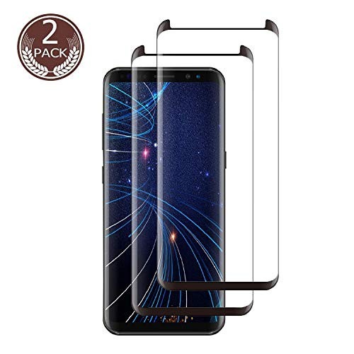 Galaxy S8 Plus Screen Protector Tempered Glass[2 Pack][Update Version] AILIBOTE 3D Curved Dot Matrix [Full Screen Coverage] Glass Screen Protector [Case Friendly] for Samsung S8 Plus
