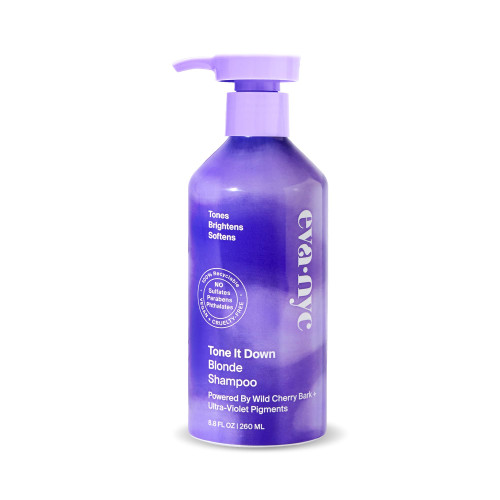 Eva NYC Tone It Down Blonde Shampoo, Moisturizing Purple Shampoo for Eliminating Brass & Yellow Tones, Vegan Shampoo, Brightening Purple Shampoo for Blonde Hair, 8.8 oz Eva NYC Tone It Down Blonde Shampoo, Moisturizing Purple Shampoo for Eliminating Brass & Yellow Tones, Vegan Shampoo, Brightening Purple Shampoo for Blonde Hair, 8.8 oz