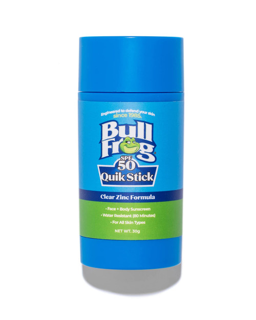 Bullfrog Quik Stick Sunscreen SPF 50 | Oxybenzone & Octinoxate Free | Broad Spectrum Moisturizing UVA/UVB, 1oz Bullfrog Quik Stick Sunscreen SPF 50 | Oxybenzone & Octinoxate Free | Broad Spectrum Moisturizing UVA/UVB, 1oz
