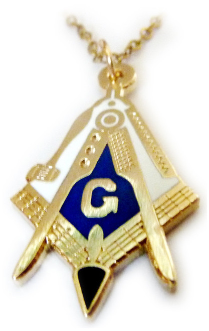 Working Tools Trowel Gavel Master Masonry Masonic Freemason Pendant Necklace w/stock chain