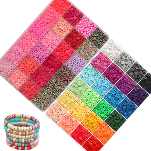 YMSDZHL 8000pcs Clay Bead for Bracelet Making Kit, 48 Colors Spacer Heishi Beads Flat Round Polymer Clay Beads Friendship Bracelet DIY Jewelry Making with Pendant Charms Kits YMSDZHL 8000pcs Clay Bead for Bracelet Making Kit, 48 Colors Spacer Heishi Beads Flat Round Polymer Clay Beads Friendship Bracelet DIY Jewelry Making with Pendant Charms Kits