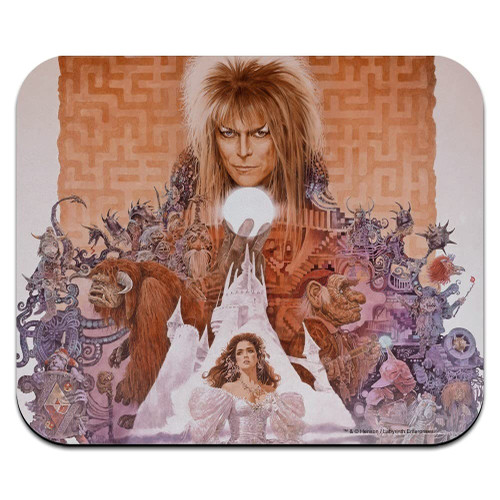 Labyrinth Movie Art Goblin King Jareth David Bowie Low Profile Thin Mouse Pad Mousepad