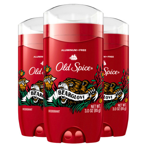 Old Spice Aluminum Free Deodorant for Men, Bearglove, 24/7 Odor Protection, 3.0 oz (Pack of 3) Old Spice Aluminum Free Deodorant for Men, Bearglove, 24/7 Odor Protection, 3.0 oz (Pack of 3)