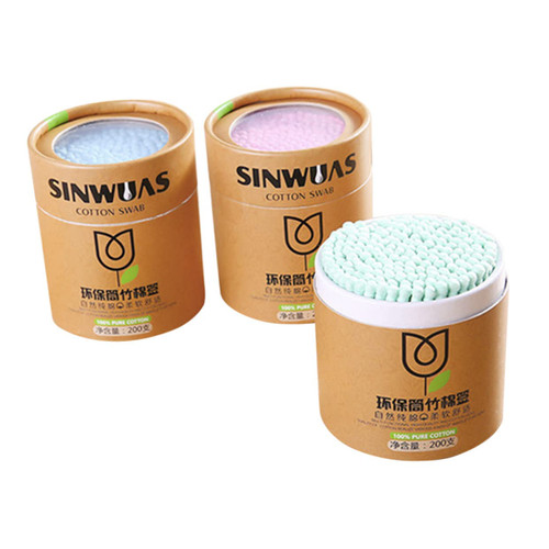 Beavorty 3 Boxes Cotton Ear Buds Makeup Swabs Cotton Tipped Applicators Cosmetic Wooden Cotton Tips Cotton Sticks Spiral Swabs Cotton Bud Cotton Tip Sticks Cotton Swab Box Bicuspid