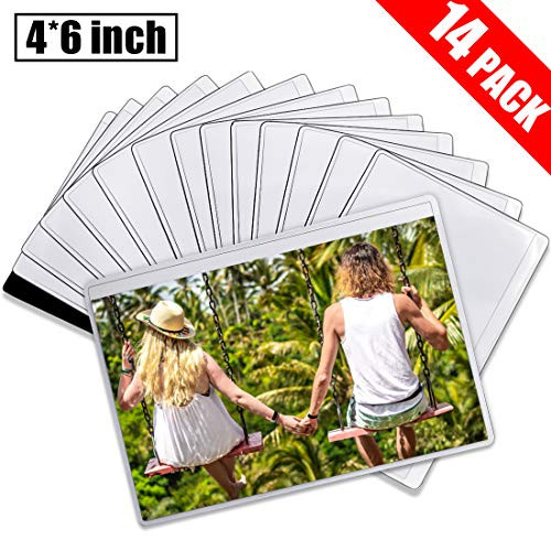 DIYSELF 14 Pack Magnetic Picture Frames for Refrigerator 4x6 Picture Frame, Refrigerator Magnets, Fridge Magnets, Magnetic Photo Pocket
