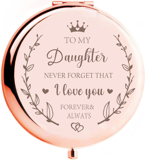 Daughter Gift from Dad Mom, Birthday Gifts for Daughter, Compact Mirror Gifts for Daughters from Mothers, to My Daughter Makeup Compact Mirror, Daughter Graduation Gifts, Christmas, Wedding Gift Daughter Gift from Dad Mom, Birthday Gifts for Daughter, Compact Mirror Gifts for Daughters from Mothers, to My Daughter Makeup Compact Mirror, Daughter Graduation Gifts, Christmas, Wedding Gift