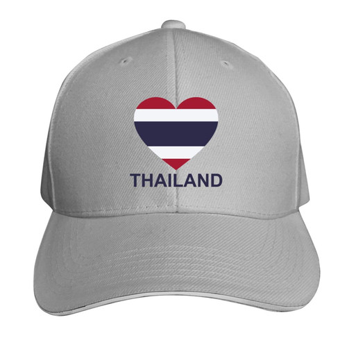 Love Thailand Adjustable Sandwich Hat Baseball Hat Dad Hat Casquette Hat Gray