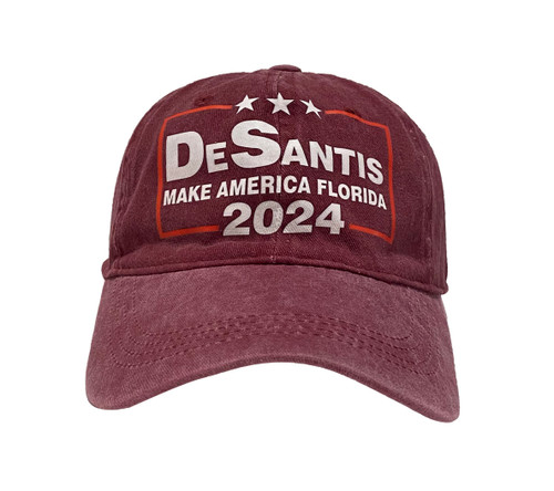 NUOGIC Ron Desantis 2024 Make America Florida Baseball Caps Men Women Ball Hat Adjustable Trucker Hat Red