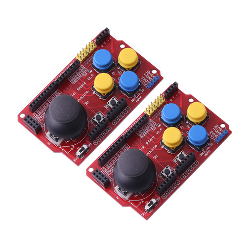 DUNSI 2pcs Joystick Shield Gamepad Analog Keyboard and Mouse Function for Ardu Expansion Board