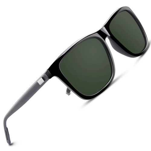 LINVO Mens Sunglasses Polarized Aluminum Driving Rectangular Shades for Men
