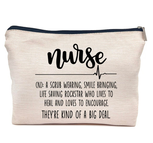 IWXYI Nurse Makeup Bags,Nurse Definition Makeup Bag Zipper Pouch Travel Toiletry Gifts For Women,Nurse Appreciation Gift,Nurses Week Gift,Nursing Gift,Nurse Graduate Gifts